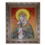 Янтарная икона Святая равноапостольная княгиня Ольга 20x30 см