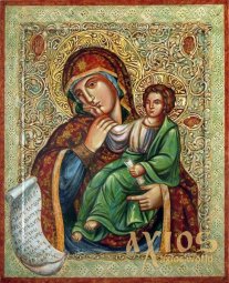 Икона Пресвятая Богородица Ватопедская 30х37,5 см - фото