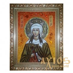 Янтарная икона Святая мученица Ираида (Раиса) 60x80 см - фото