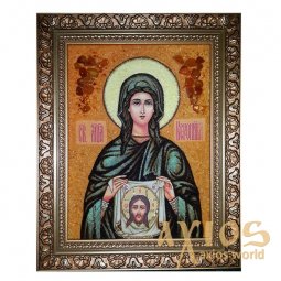 Янтарная икона Святая мученица Вероника 60x80 см - фото