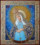 Писаная икона Остробрамская Божья Матерь 31х24 см