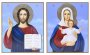 Писаные иконы Венчальная пара Леушинская Божья матерь и Спаситель 20х24 см