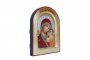 Икона Пресвятая Богородица Казанская в позолоте Греческий стиль, арочная, 21x29 см,только в Axios
