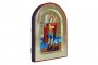 Икона Архангел Михаил на золоте Греческий стиль, арочная 21x29 см