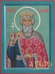 Писаная Икона Святой Князь Владимир, 30х40 см - фото