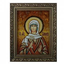 Янтарная икона Святая мученица Кириена 80x120 см - фото
