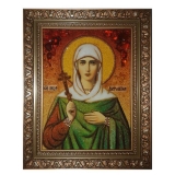 Янтарная икона Святая мученица Антонина Никейская 30x40 см
