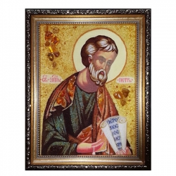 Янтарная икона Святой Апостол Петр 80x120 см - фото