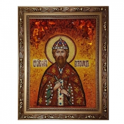 Янтарная икона Святой благоверный князь Всеволод 80x120 см - фото