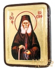 Икона Преподобный Иосиф Исихаст Греческий стиль в позолоте 21x29 см