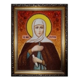 Янтарная икона Святая пророчица Анна 15x20 см