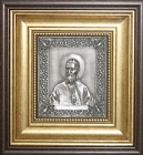 Серебряная икона Иоанн Кронштадтский