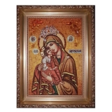 Янтарная икона Пресвятая Богородица Цареградская 80x120 см