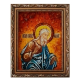 Янтарная икона Святая праведный праотец Адам 30x40 см
