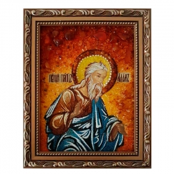 Янтарная икона Святая праведный праотец Адам 60x80 см - фото
