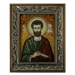 Янтарная икона Святой Апостол Иаков Алфеев 80x120 см - фото