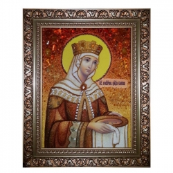 Янтарная икона Святая равноапостольная Елена 80x120 см Янтарная икона Святая равноапостольная Елена 80x120 см - фото