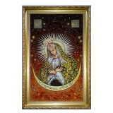 Янтарная икона Пресвятая Богородица Остробрамская 60x80 см