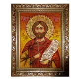Янтарная икона Святой мученик Назарий Римлянин 60x80 см