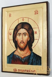 Икона Господь Вседержитель в позолоте Греческий стиль 13x17 см - фото