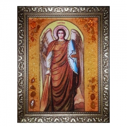 Янтарная икона Святой Архангел Михаил 60x80 см - фото