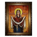 Янтарная икона Покров Пресвятой Богородицы 40x60 см