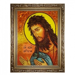 Янтарная икона Святой Иоанн Предтеча 60x80 см - фото