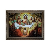 Янтарная икона Тайная Вечеря 60x80 см