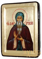Икона Святой благоверный князь Олег Брянский Греческий стиль в позолоте 13x17 см без шкатулки - фото