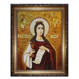Янтарная икона Святая великомученица Варвара 15x20 см