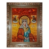 Янтарная икона Святая мученица Валерия 30x40 см