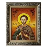 Янтарная икона Святой мученик Виктор 60x80 см