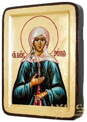 Икона Святая блаженная Ксения Петербургская Греческий стиль в позолоте 17x23 см - фото