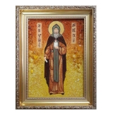 Янтарная икона Преподобный Даниил Московский 80x120 см