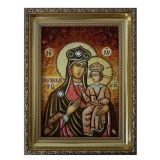 Янтарная икона Пресвятая Богородица Озерянская 60x80 см