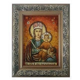 Янтарная икона Пресвятая Богородица Прежде Рождества 30x40 см