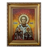 Янтарная икона Святитель Григорий Богослов 15x20 см