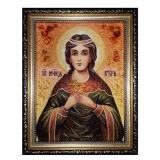 Янтарная икона Святая мученица Вера 80x120 см