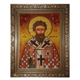 Янтарная икона Святитель Дионисий 15x20 см