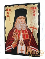 Икона под старину Святитель Лука, исповедник, архиепископ Крымский с позолотой 17x23 см Икона под старину Святитель Лука, исповедник, архиепископ Крымский с позолотой 17x23 см - фото