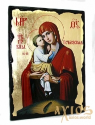 Икона под старину Пресвятая Богородица Почаевская с позолотой 17x23 см - фото