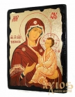Икона под старину Пресвятая Богородица Тихвинская с позолотой 21x29 см