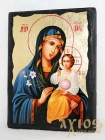 Икона под старину Пресвятая Богородица Неувядаемый цвет с позолотой 21x29 см