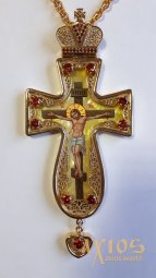 Крест наперсный с росписью - фото