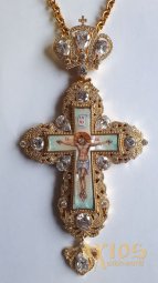 Крест наперсный с росписью - фото
