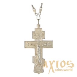 Крест наперсный «Ника» серебряный с цепью 120x60 - фото