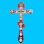 Крест напрестольный эмаль с иконами (14х26см)