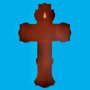 Крест деревянный напрестольный, резной, натуральный орех