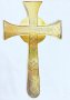 Крест напрестольный мальтийский эмаль с иконами (17х29см)