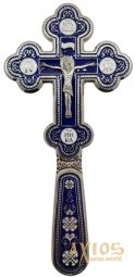 Крест напрестольный требний 17,5х8 см (эмаль) - фото